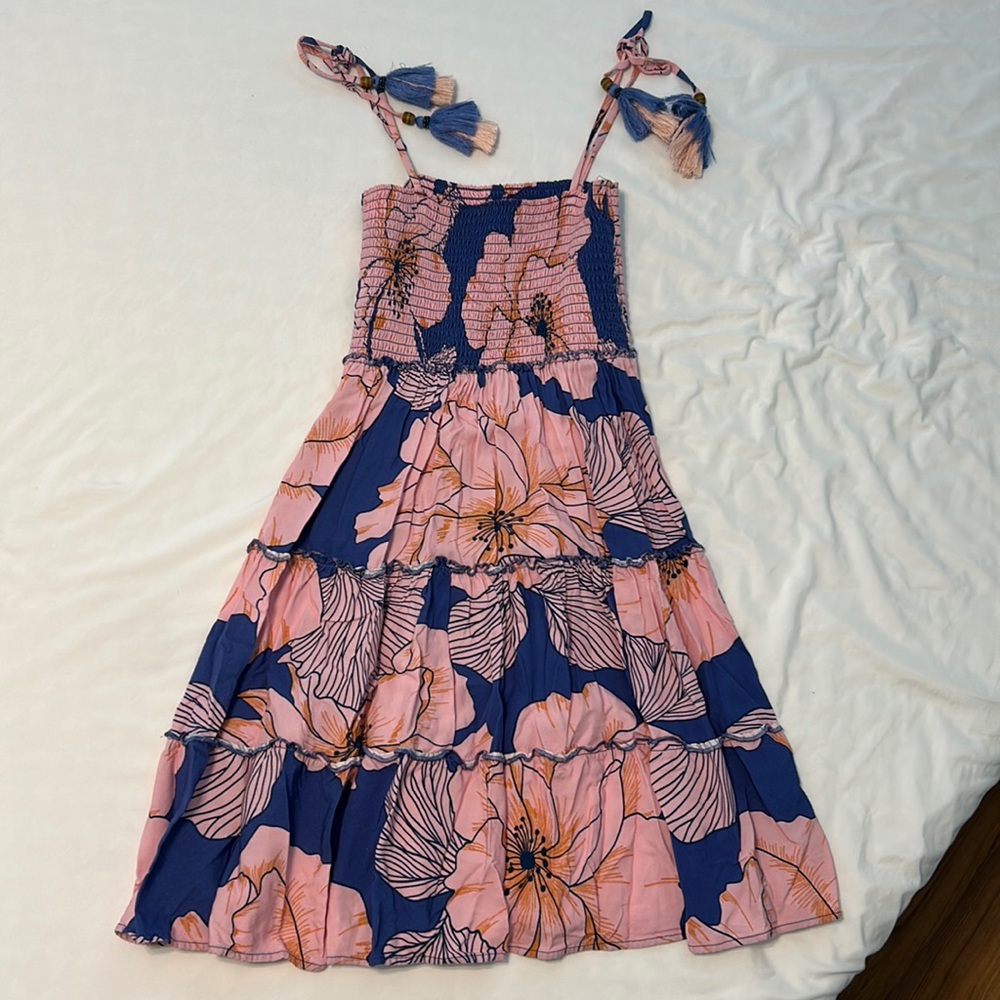 Maaji hibiscus dress with tassels 🌺